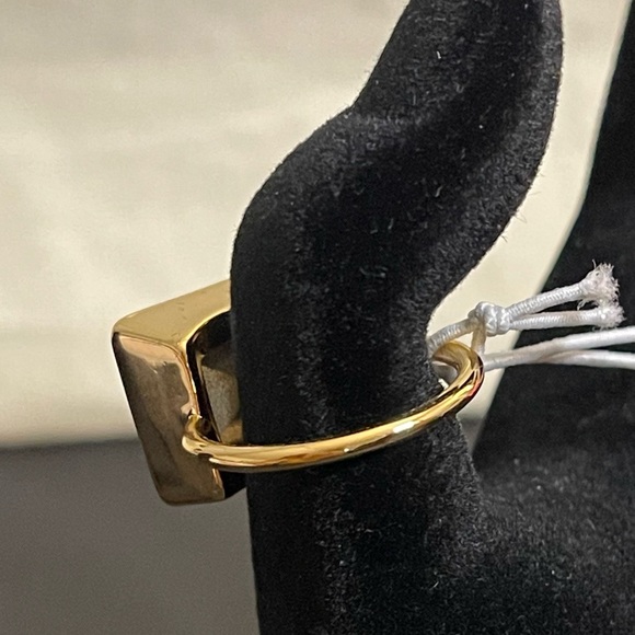 Christian Siriano 14k Gold Plated Ring in Light Blue Crystal Accent | Size 8 - Picture 11 of 14